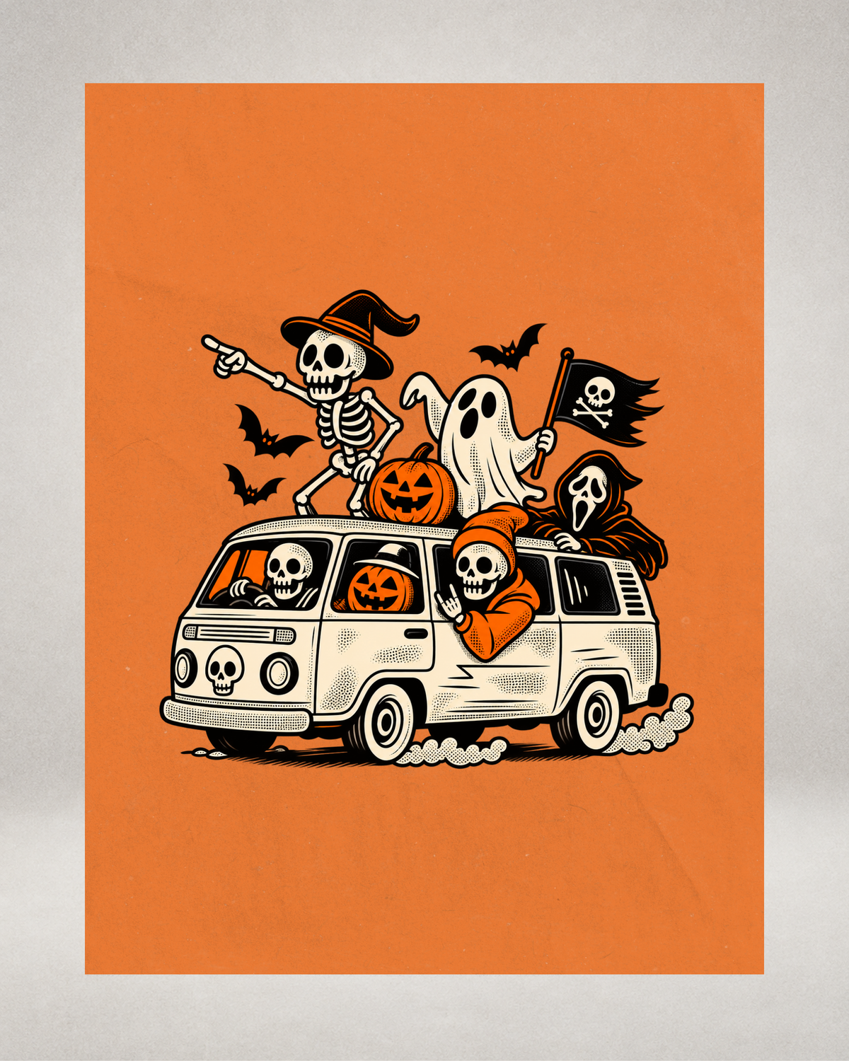 Playera Combi Calaveras Halloween