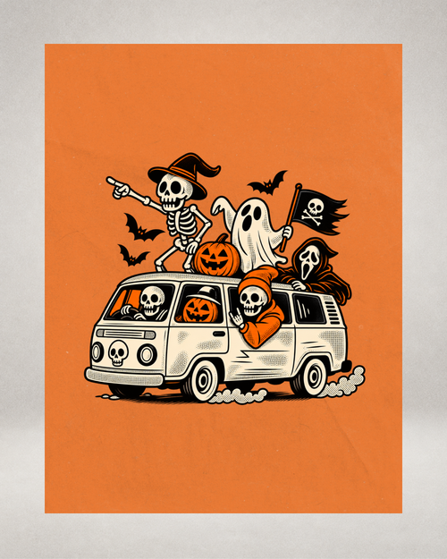 Playera Combi Calaveras Halloween