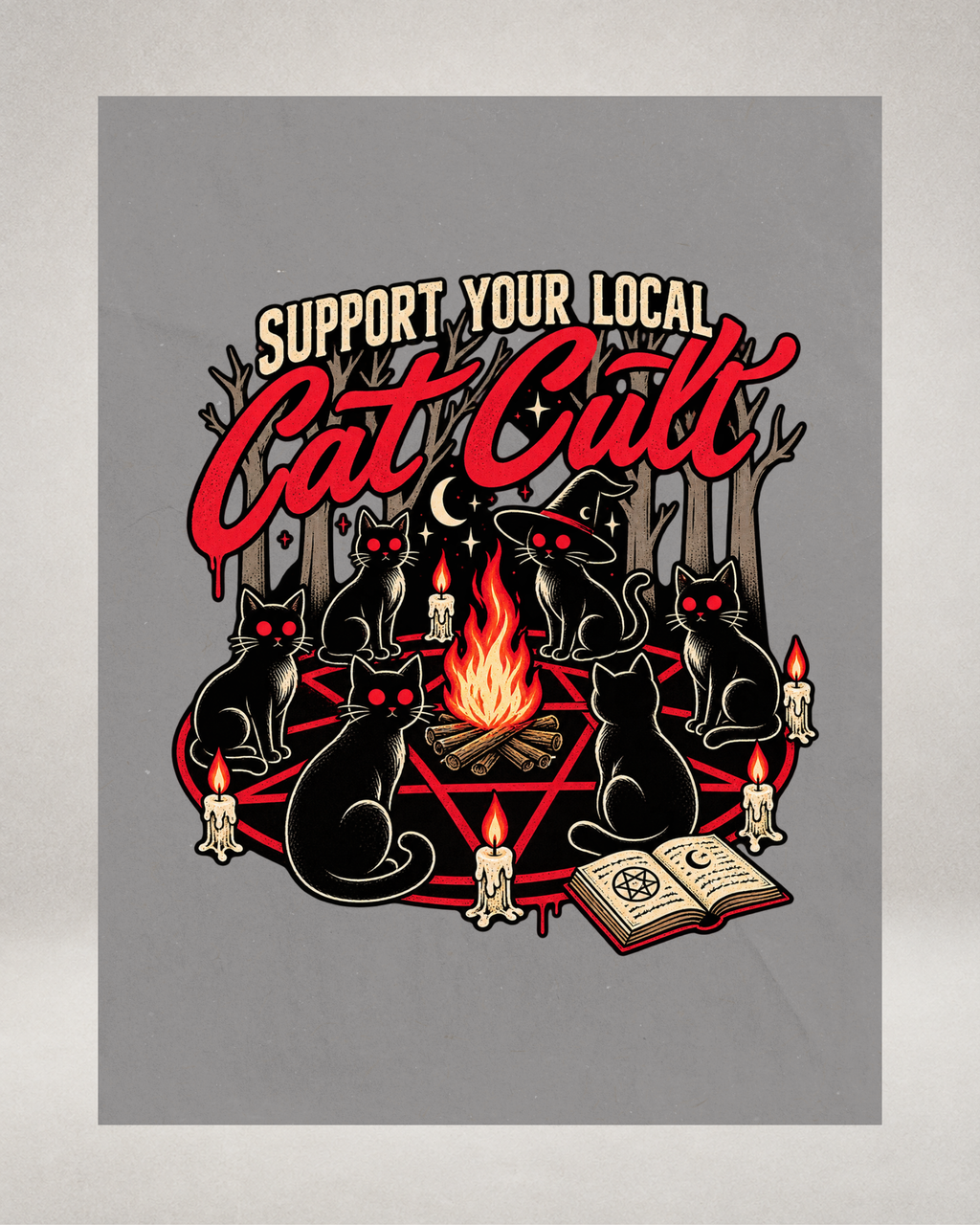 Playera Cat Cult Halloween