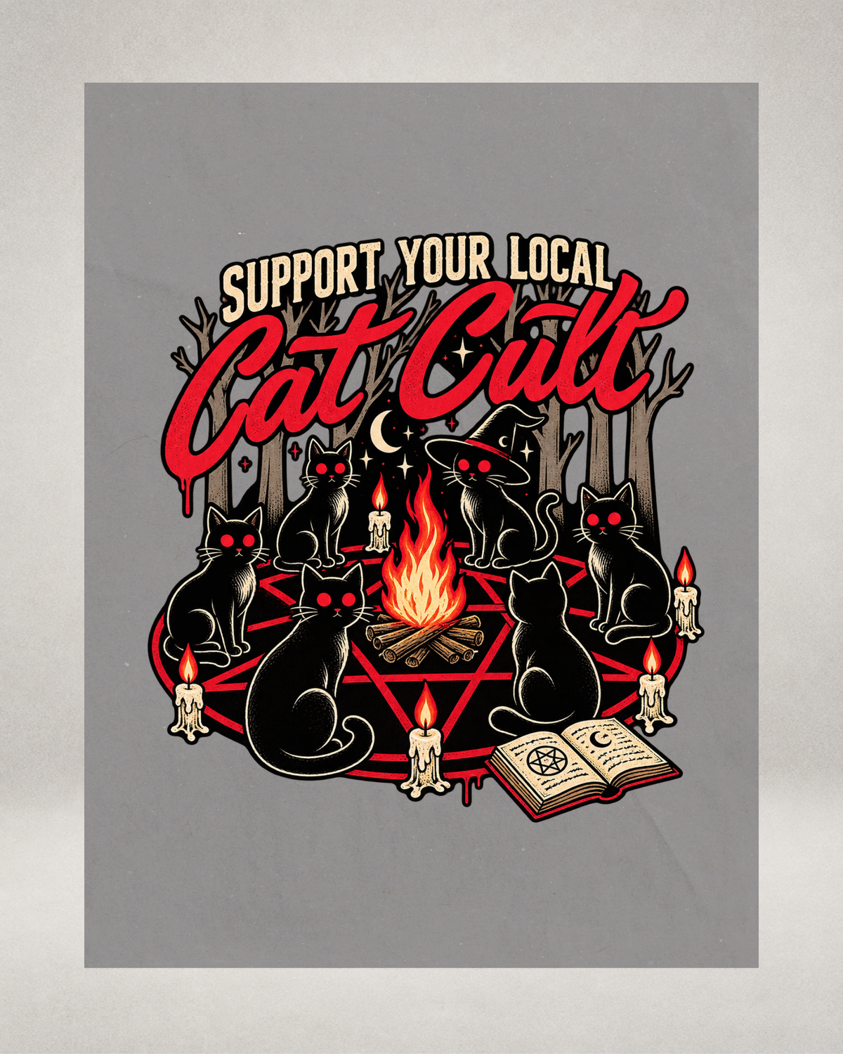 Playera Cat Cult Halloween